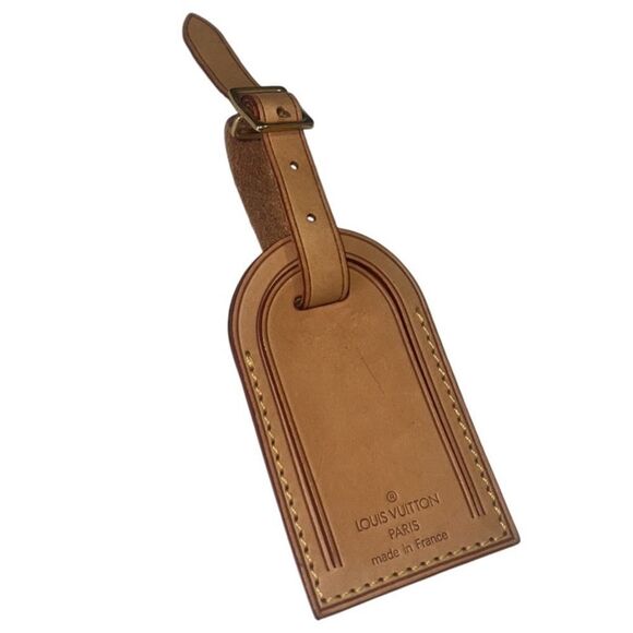 Louis Vuitton Brown Leather Travel Luggage Tag - Picture 5 of 7